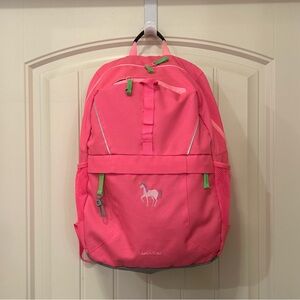 Lands' End Kids Hot Pink and Green Backpack 🦄